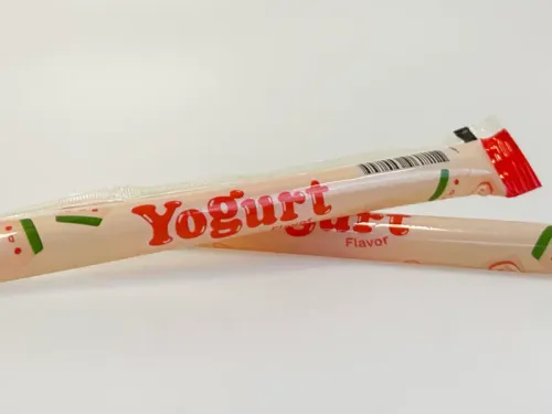 Yogurt jelly straw
