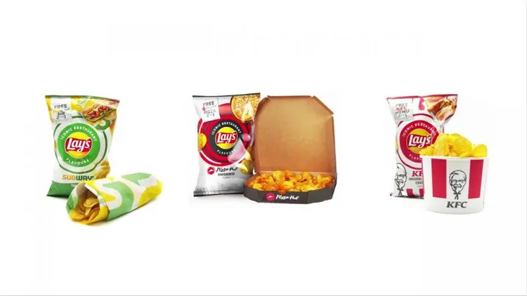 De 3 varer på UberEats-restauranten: The Lay's Iconic Restaurants