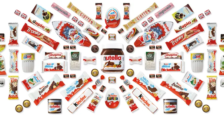 Forskellige Ferrero-produkter