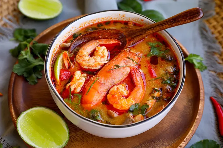 Tom Yum Kung suppe