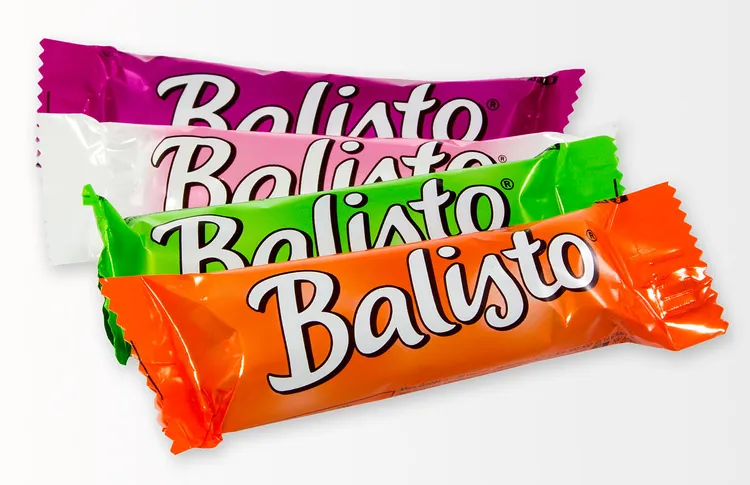 4 forskellige Balisto varianter: corn, musli, yoberry white og yoberry