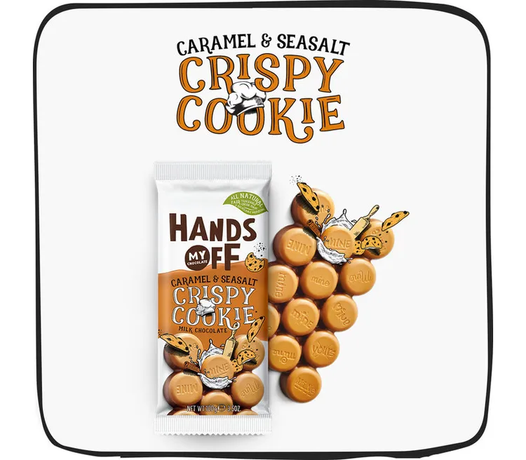 Hands Off Caramel & seasalt Crispy Cookie
